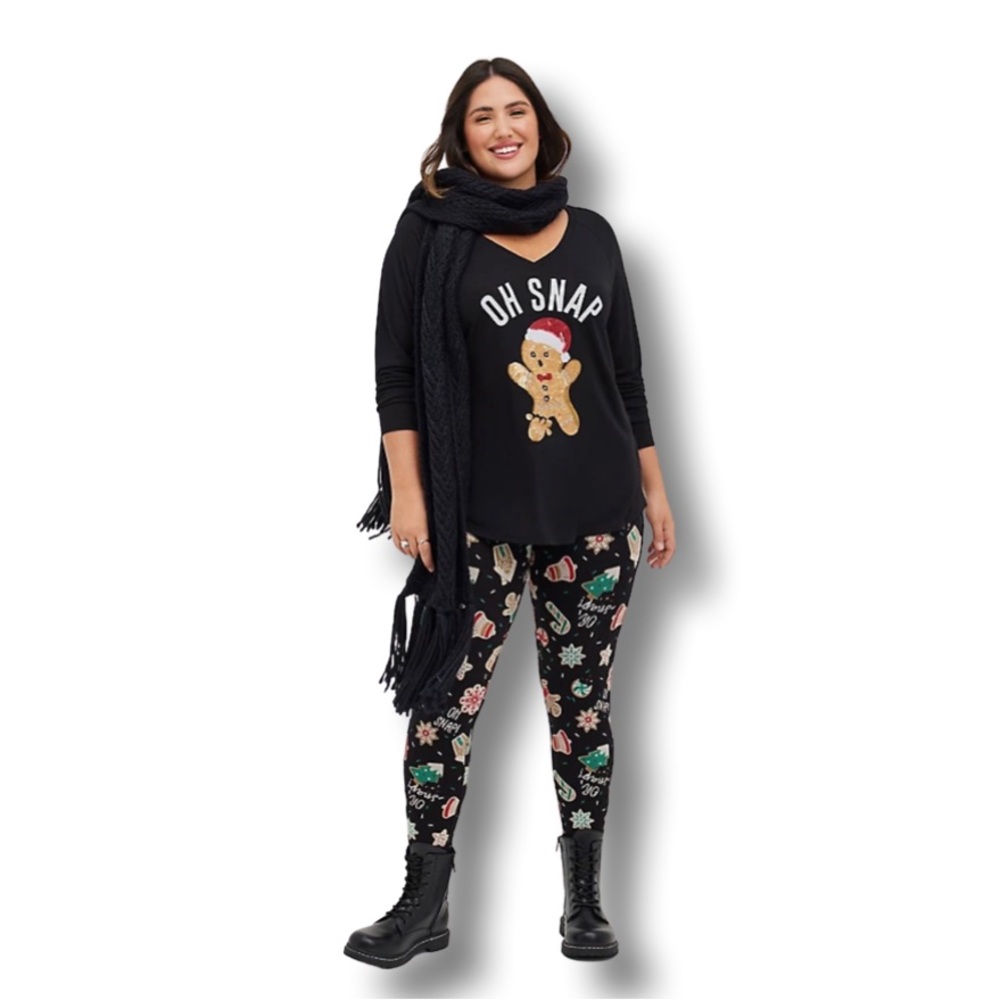 FULL LENGTH SIGNATURE WAIST PREMIUM HOLIDAY LEGGINGS.NWT